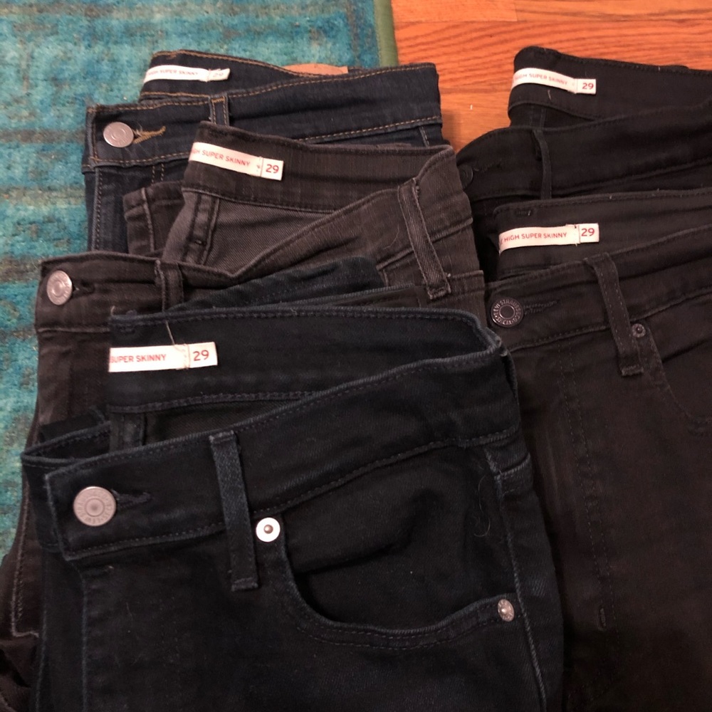Lot Levi Mile High Super Skinny sz 29